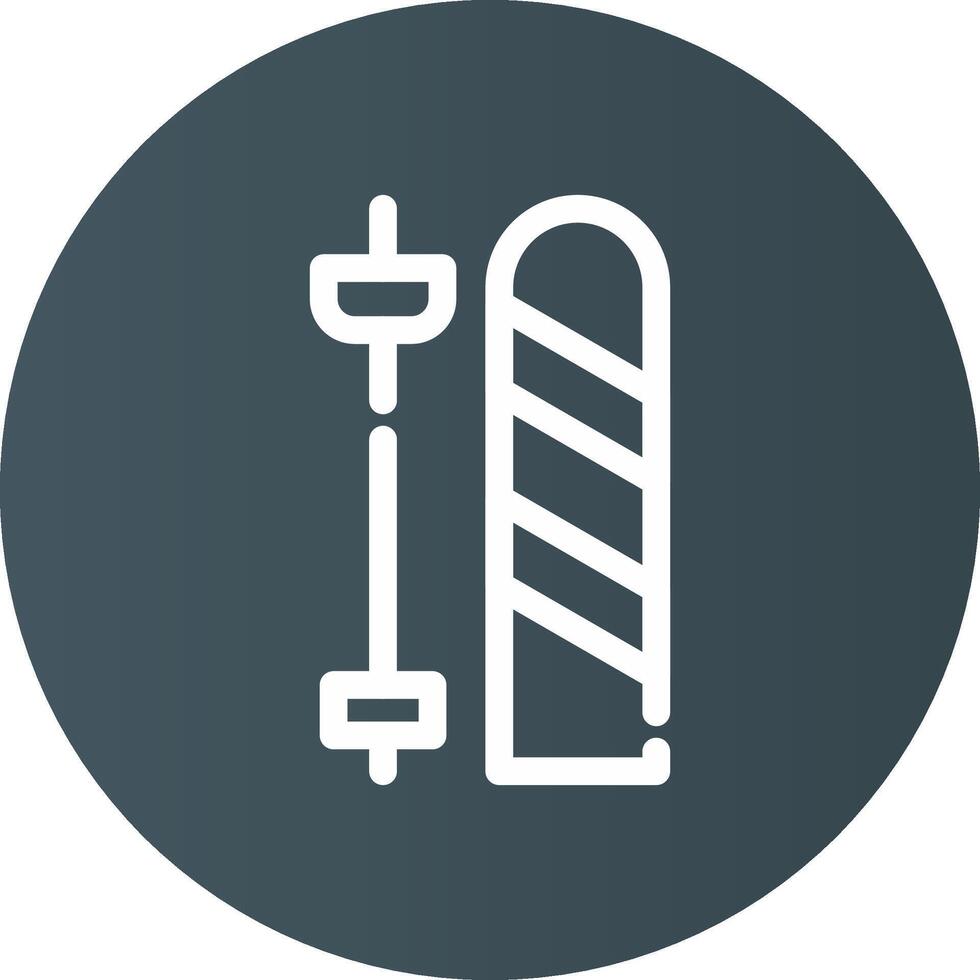 Skis Creative Icon Design vector