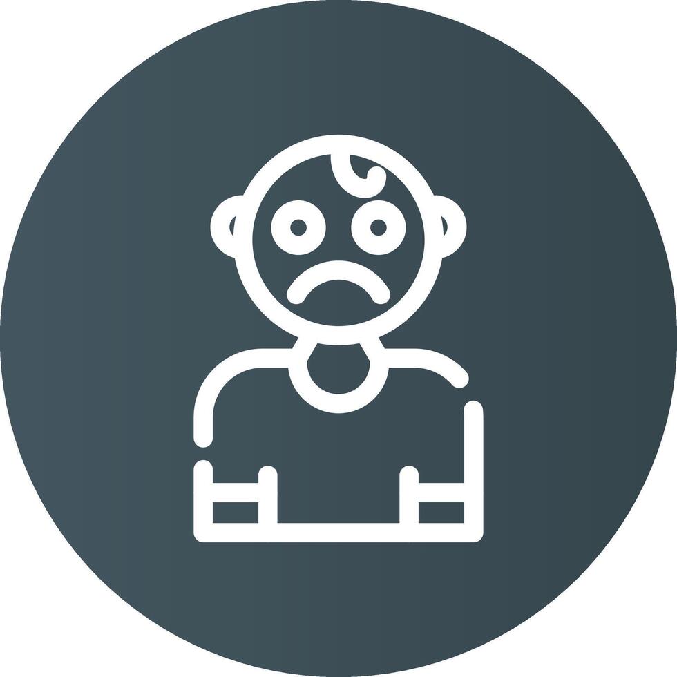 Sad Baby Creative Icon Design vector