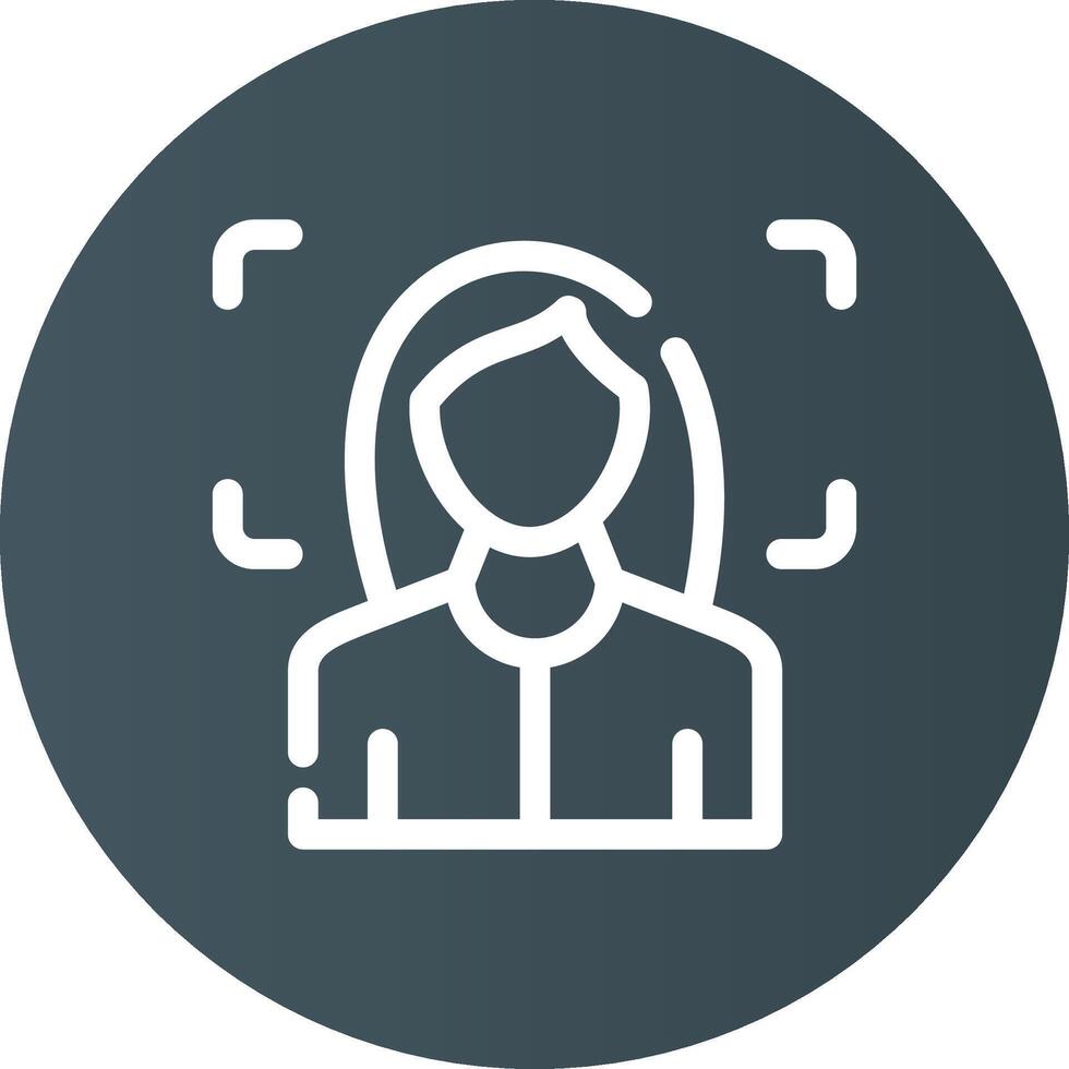 Facial Recognition Creative Icon Design vector