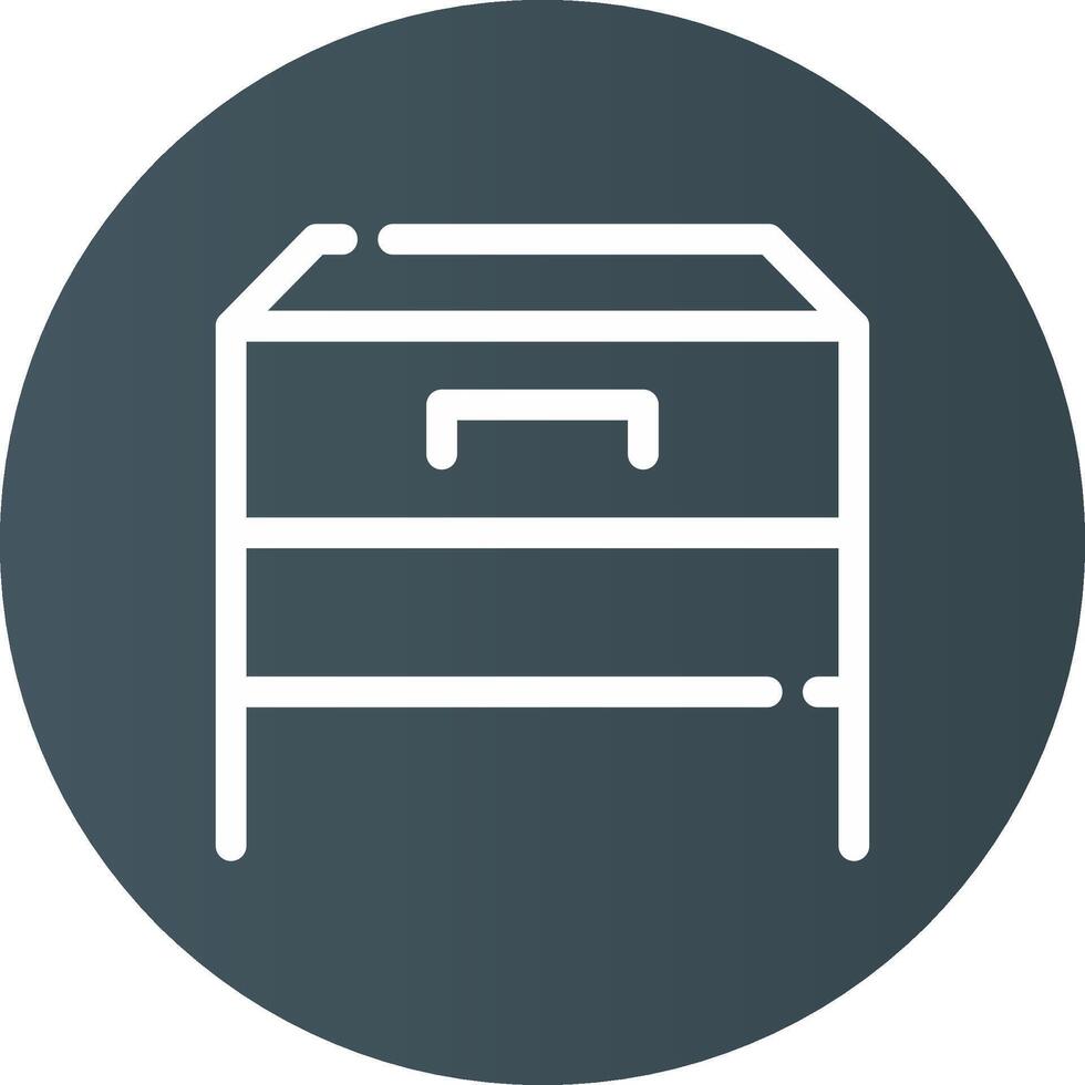 Bedside Table Creative Icon Design vector