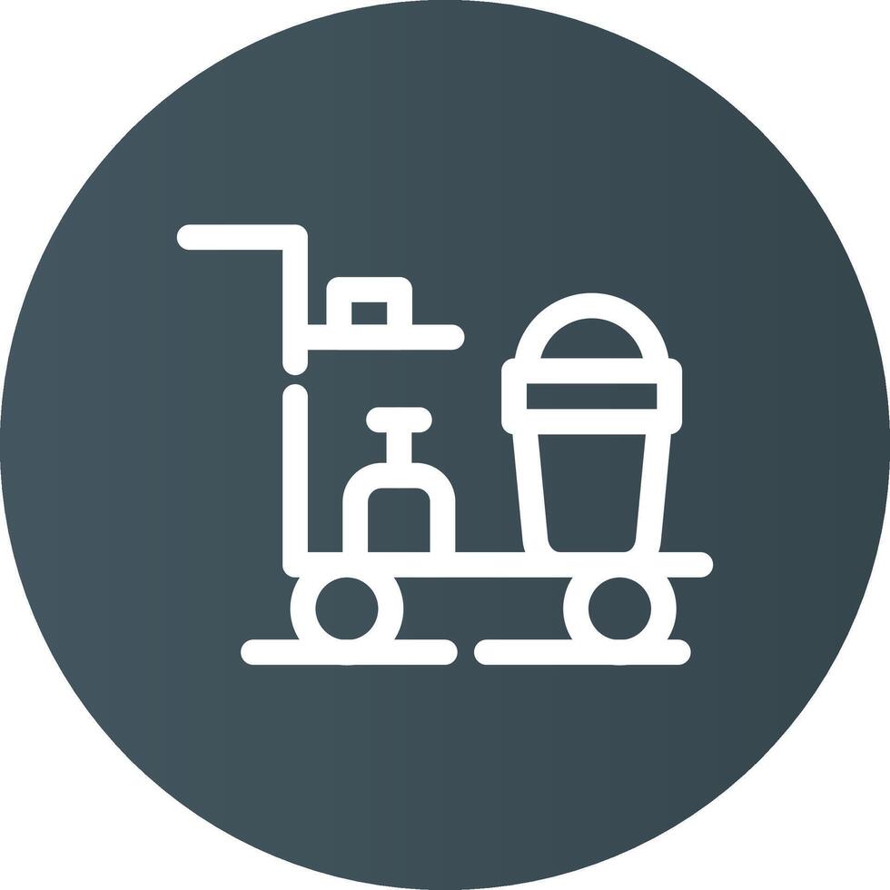 Cleaning Cart Creative Icon Design vector