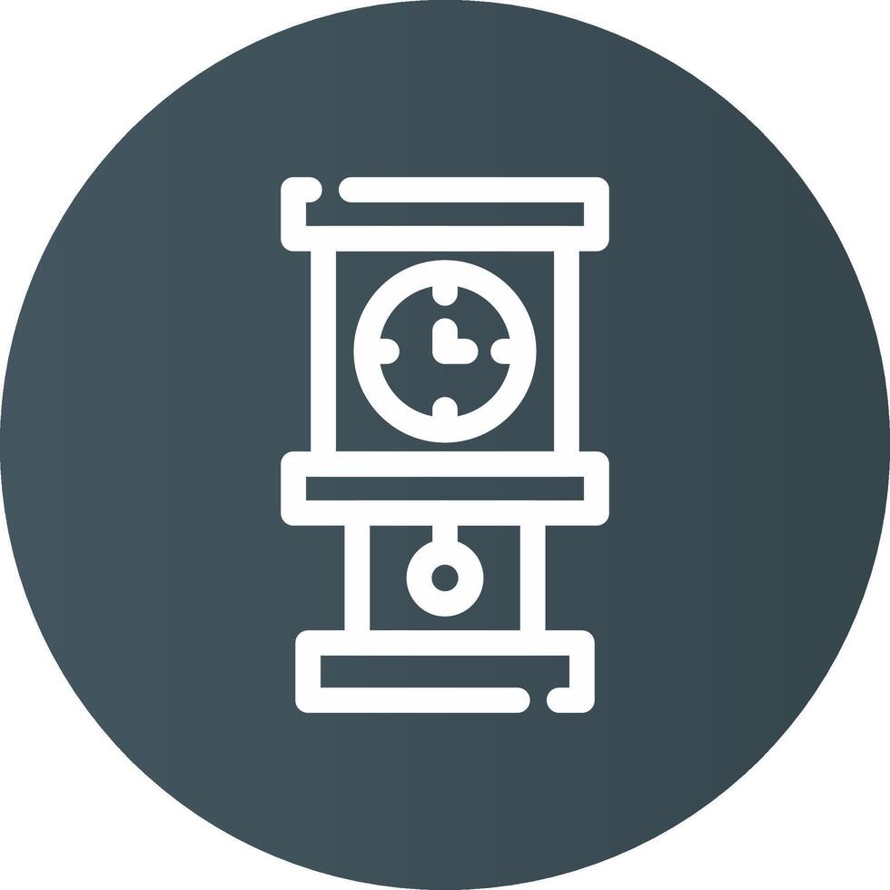 Grandfather Clock Creative Icon Design vector