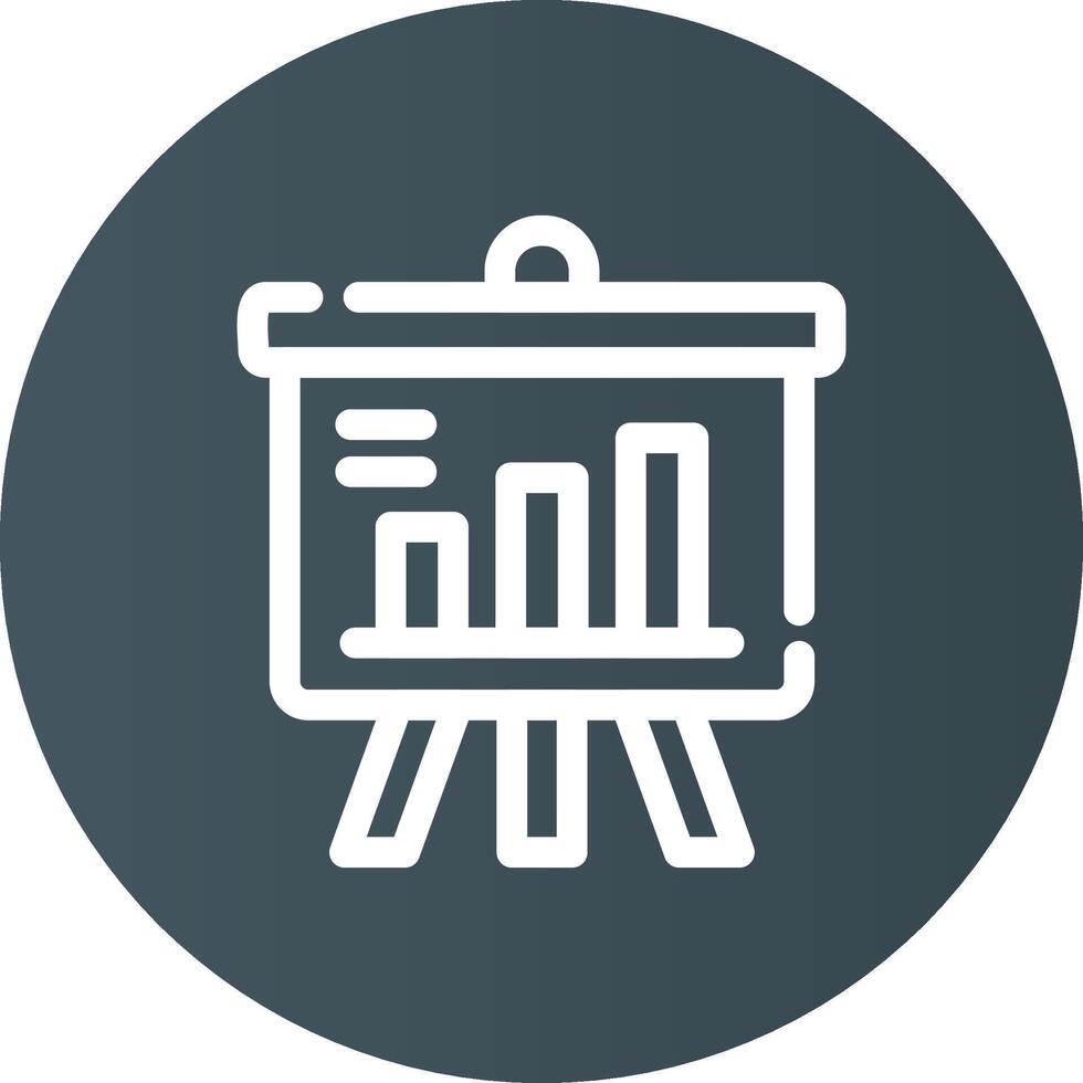 Projector Screen Creative Icon Design vector