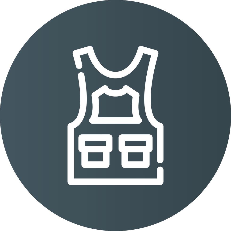 Bulletproof Vest Creative Icon Design vector