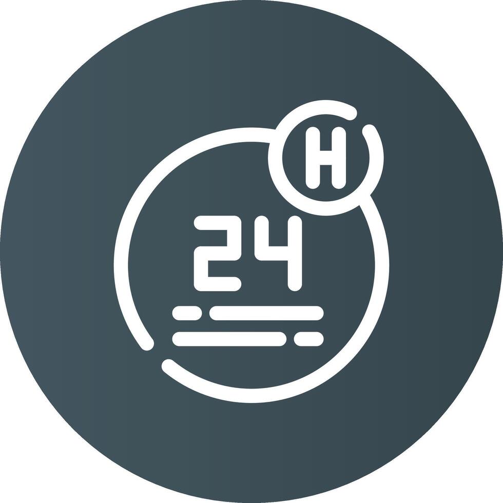 24 Hour Creative Icon Design vector