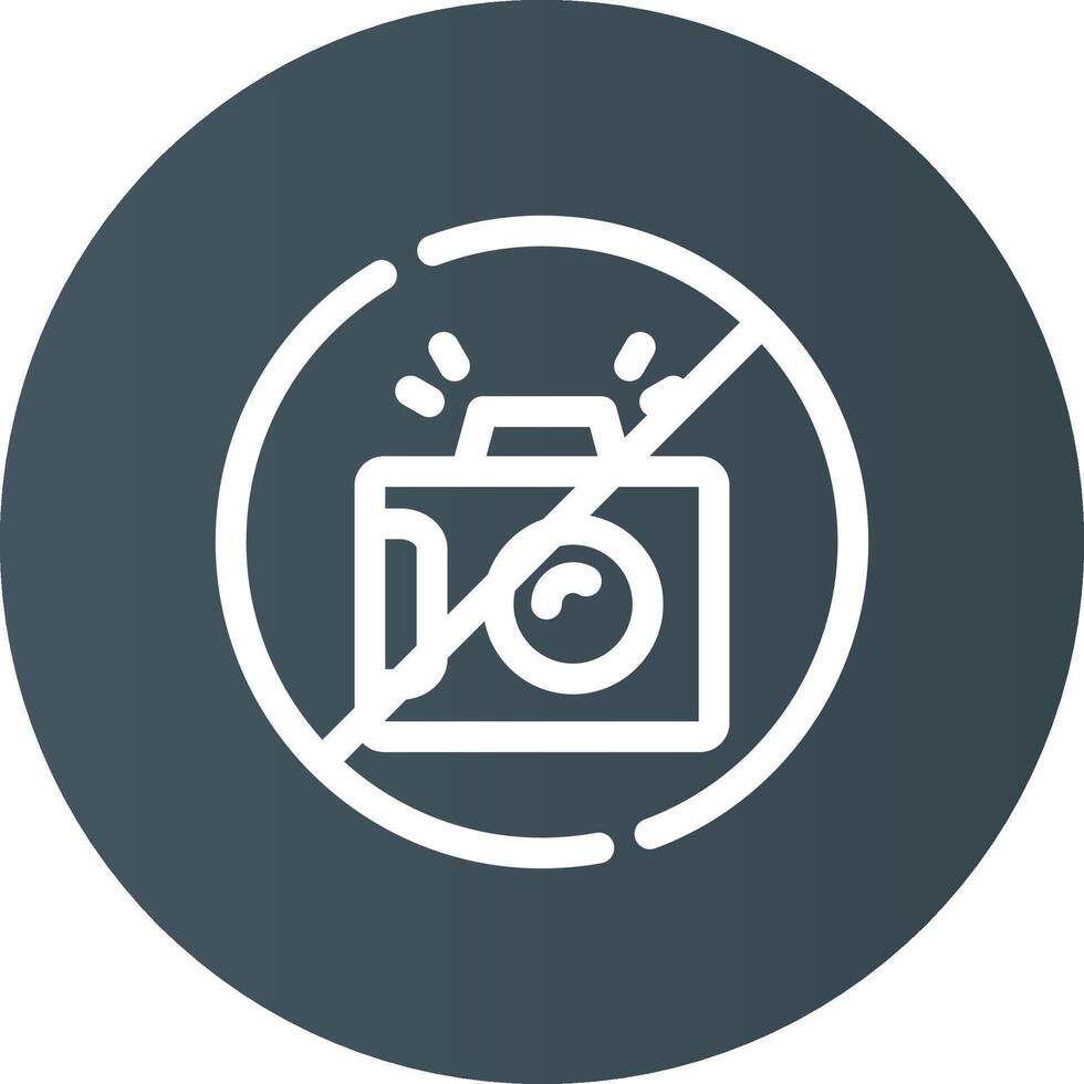 No Camera Creative Icon Design vector