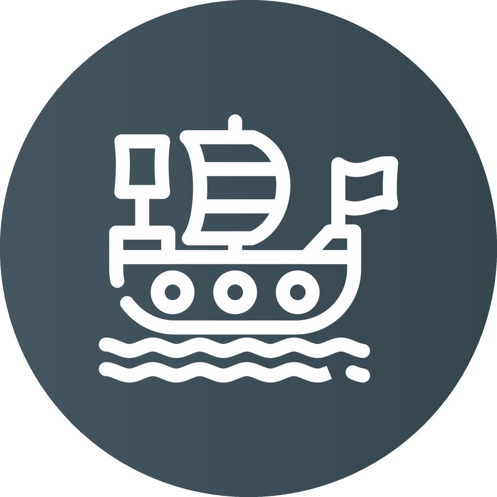 Pirates Ship Creative Icon Design vector