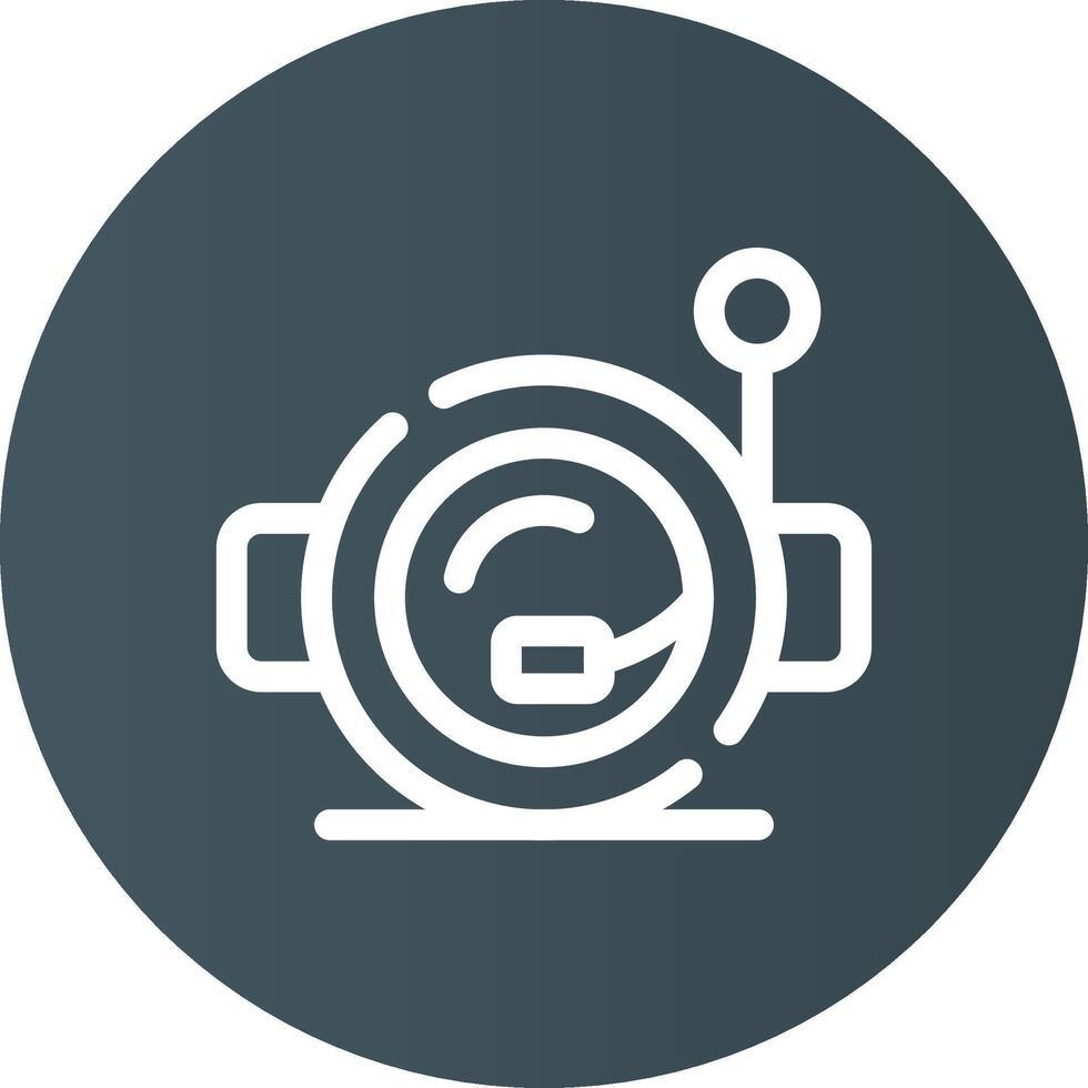Astronaut Helmet Creative Icon Design vector