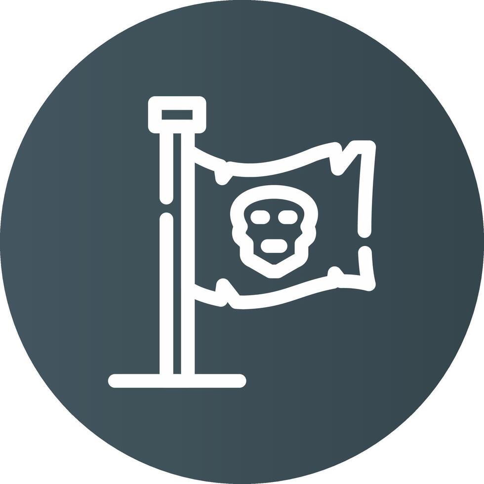 Pirates Flag Creative Icon Design vector