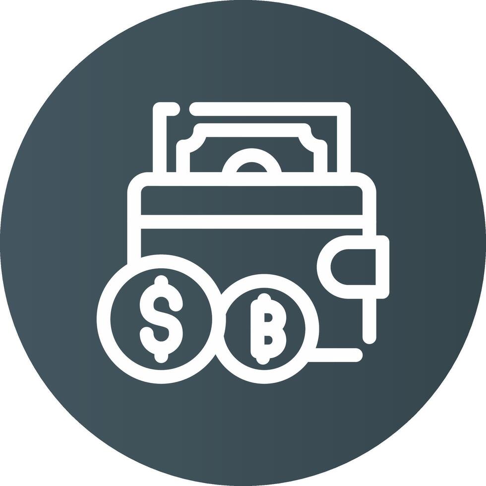 Cryptowallet Creative Icon Design vector