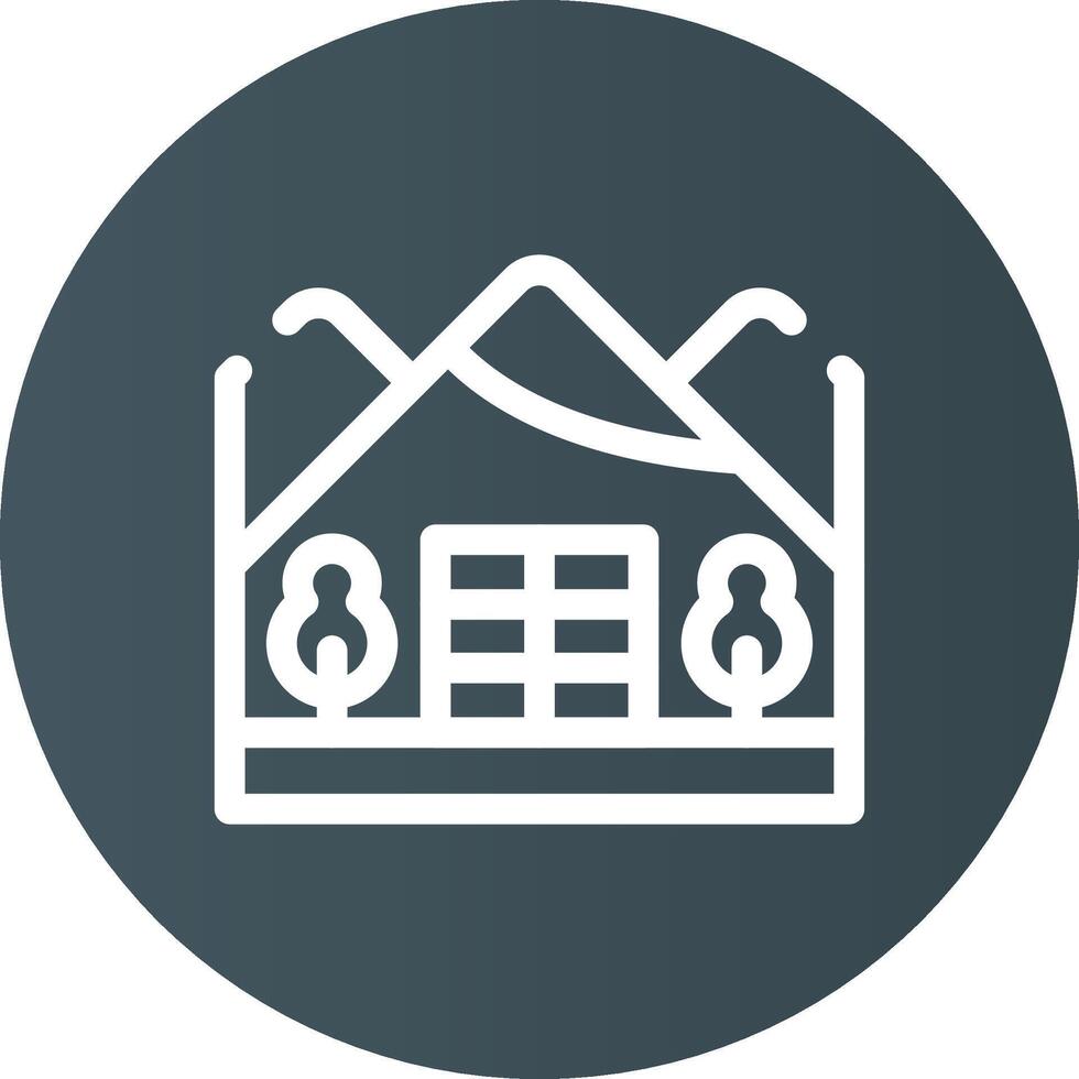 Igloo Landscape Creative Icon Design vector