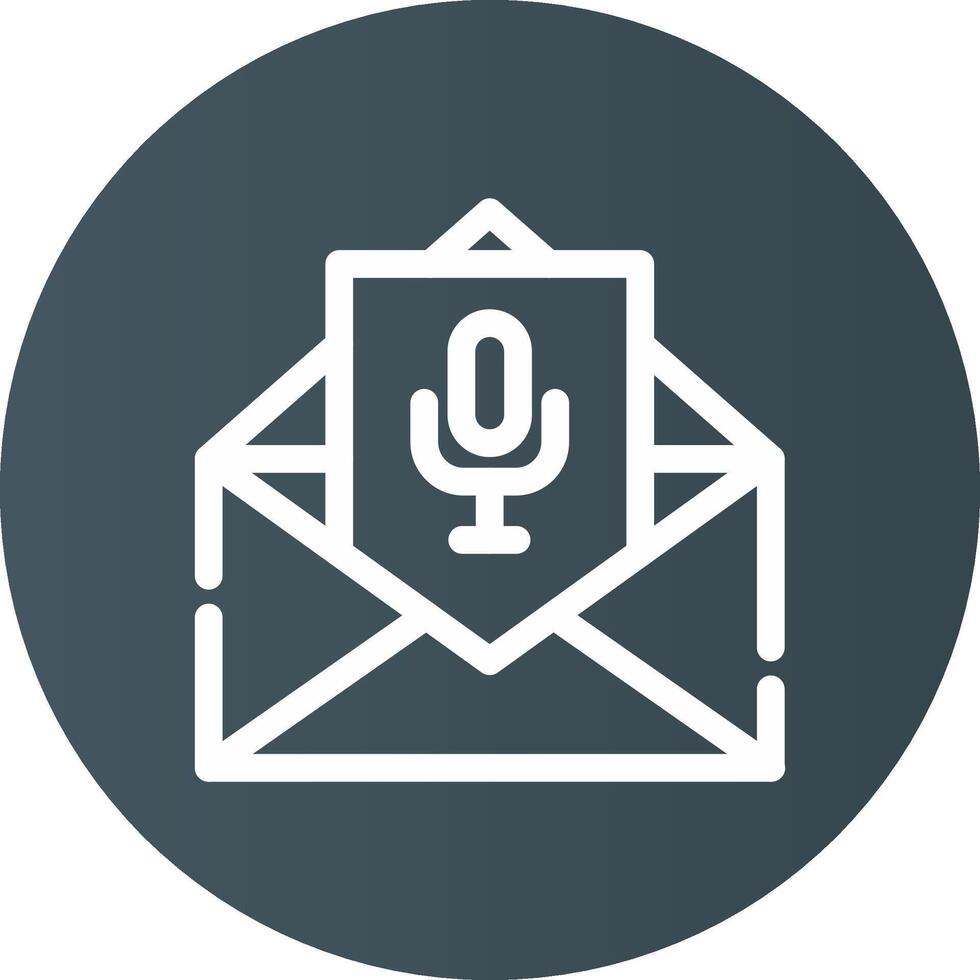 Voice Email Creative Icon Design vector