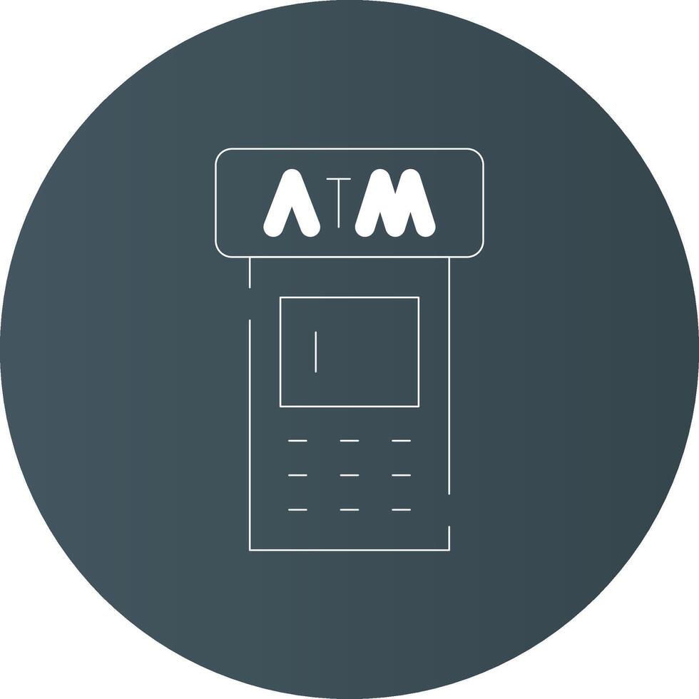 ATM Machine Creative Icon Design vector