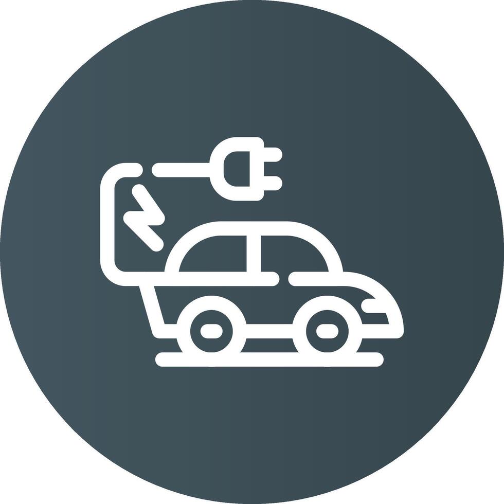 Electric Car Creative Icon Design vector