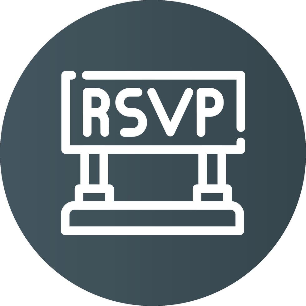 diseño de icono creativo rsvp vector