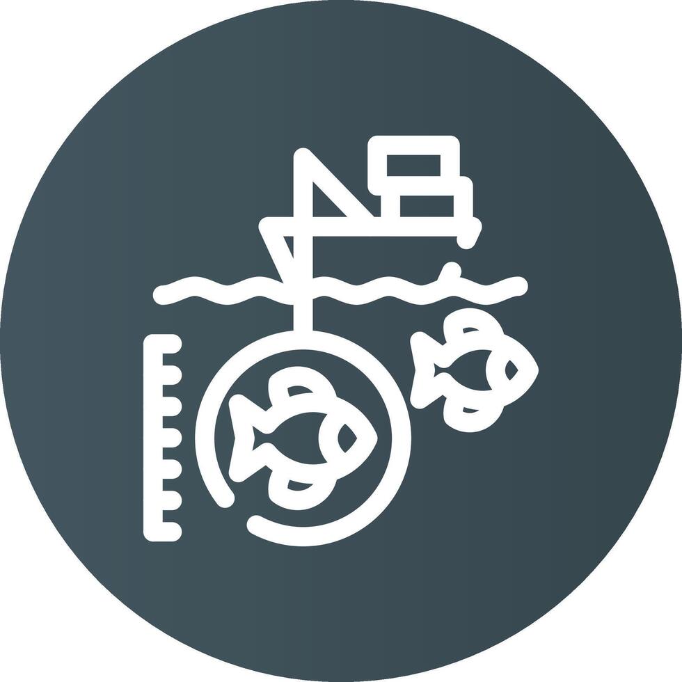 Deep Sea Fishing Creative Icon Design vector