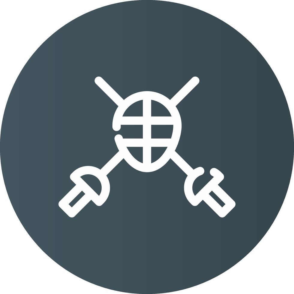 Fencing Creative Icon Design vector