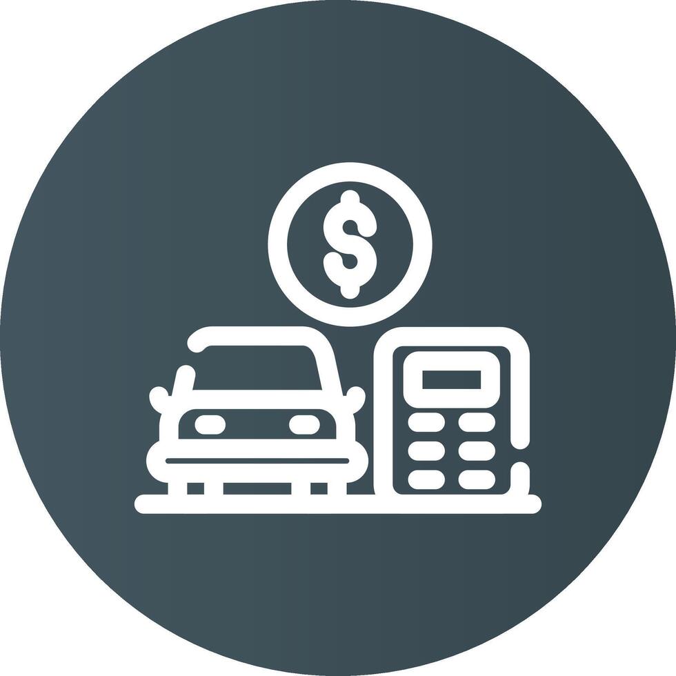 Car Loan Calculator Creative Icon Design vector