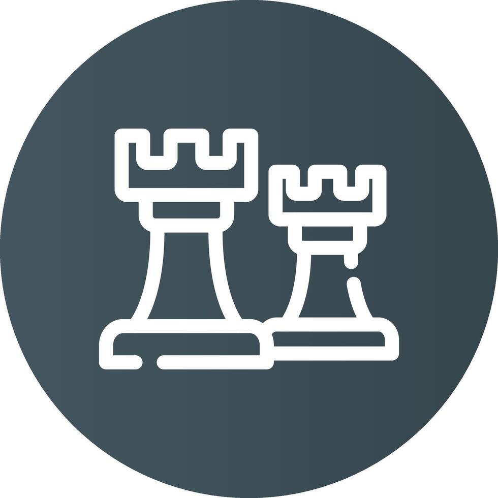 Chess Towers Creative Icon Design vector