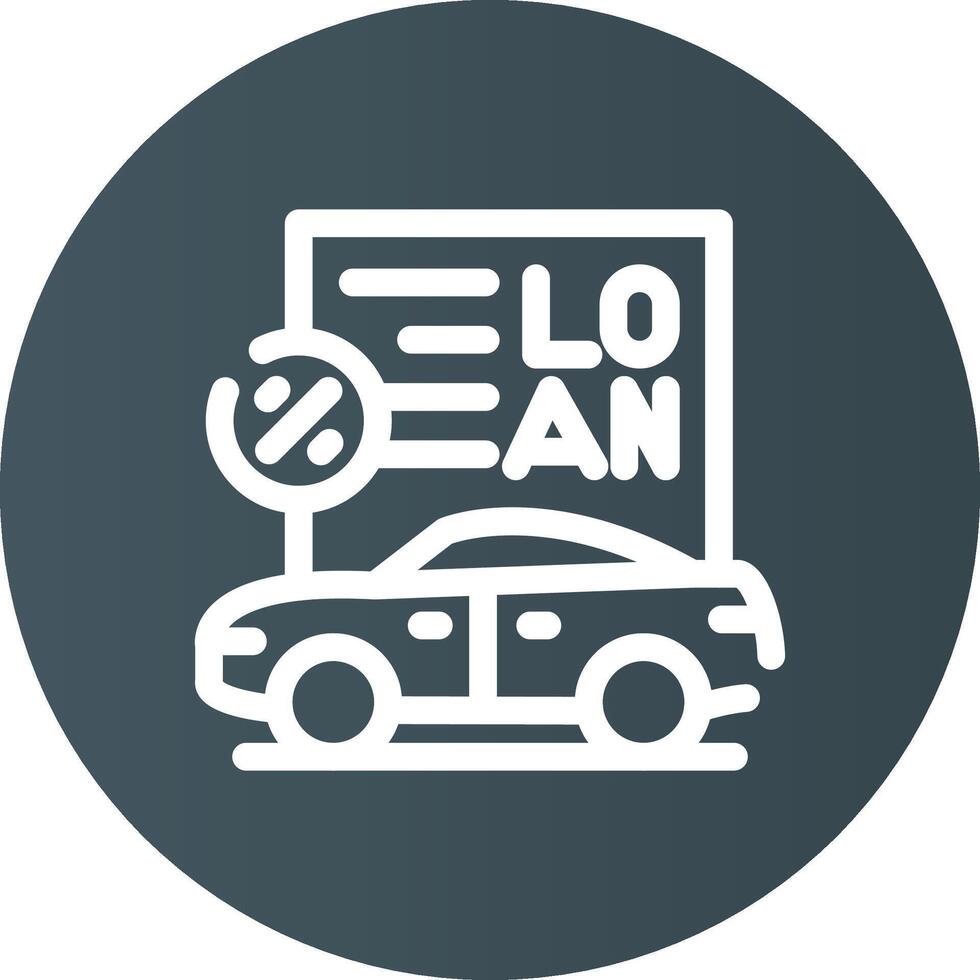 Car Loan Creative Icon Design vector