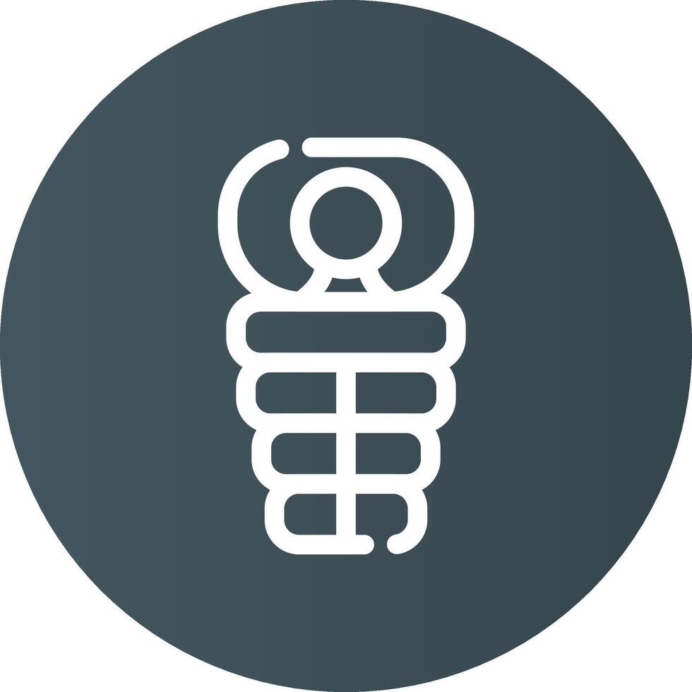 Sleeping Bag Creative Icon Design vector