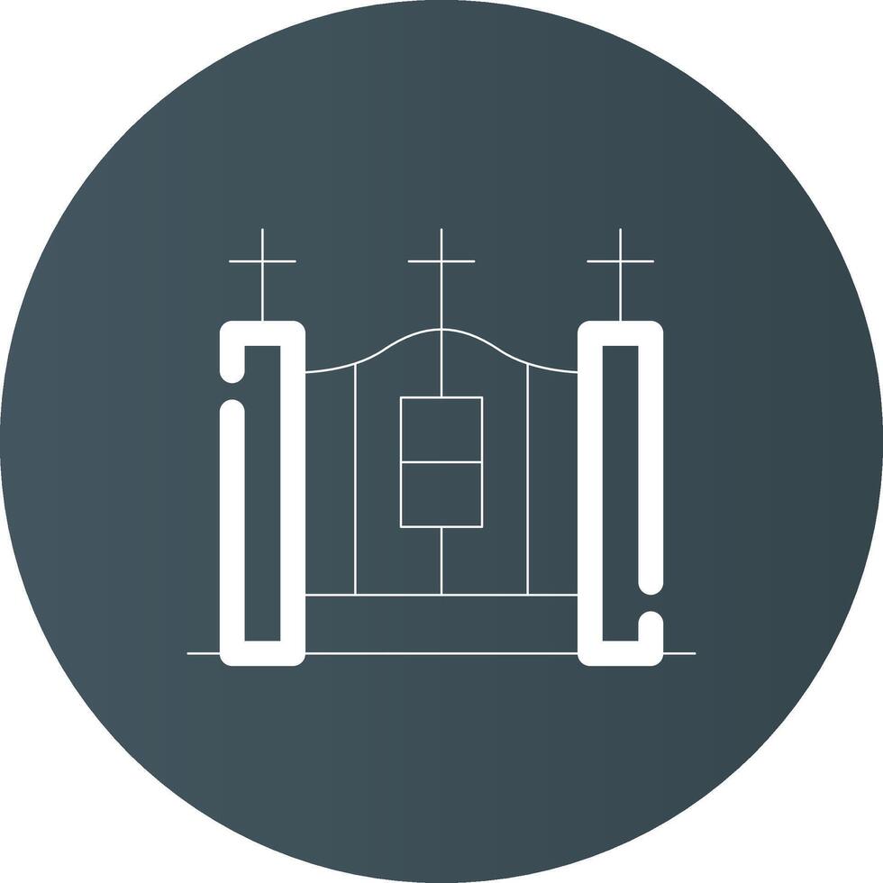 Cemetery Gate Creative Icon Design vector