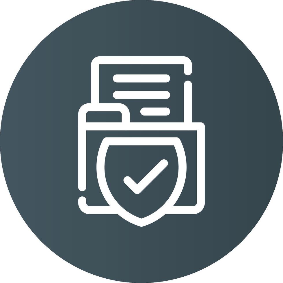 Secured Backup Creative Icon Design vector
