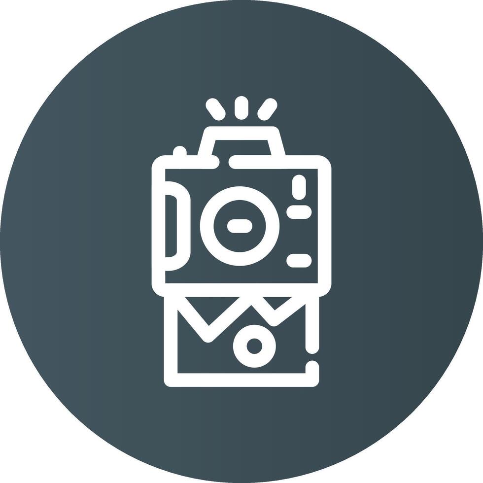 Instant Camera Creative Icon Design vector