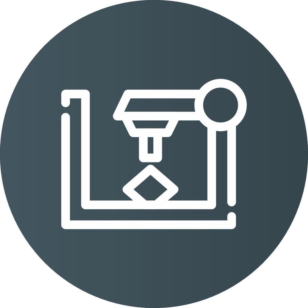 3D Printer Creative Icon Design vector