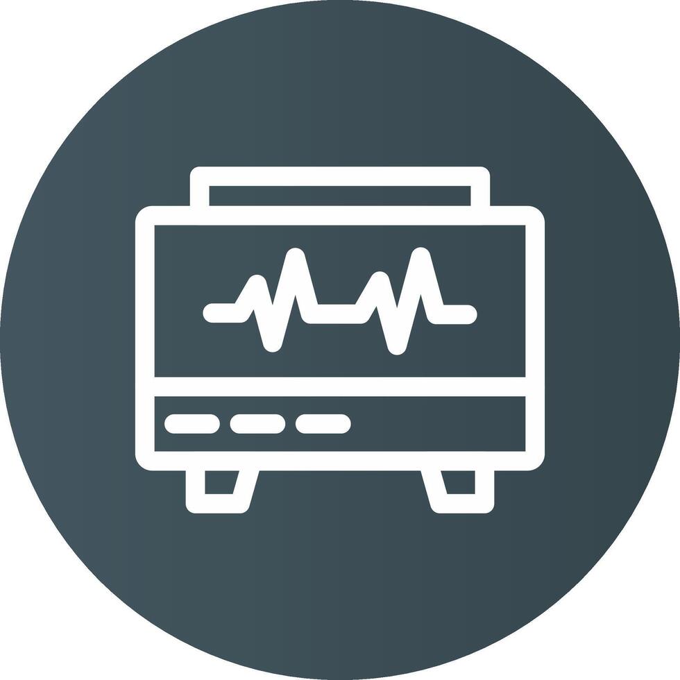 EKG Monitor Creative Icon Design vector