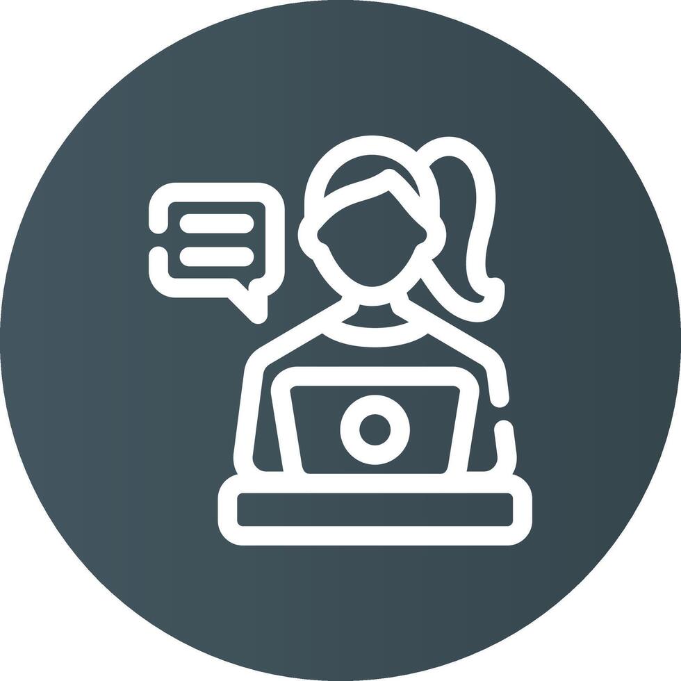 Blogger Creative Icon Design vector