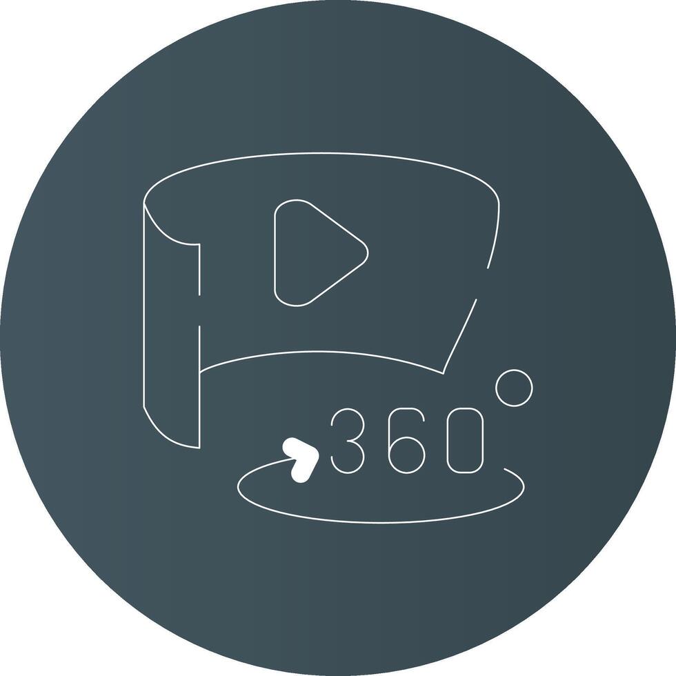 360 Degree Video Creative Icon Design vector