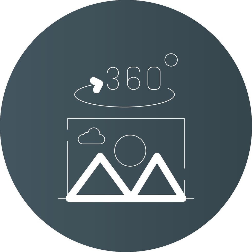 360 Degree Photo Creative Icon Design vector