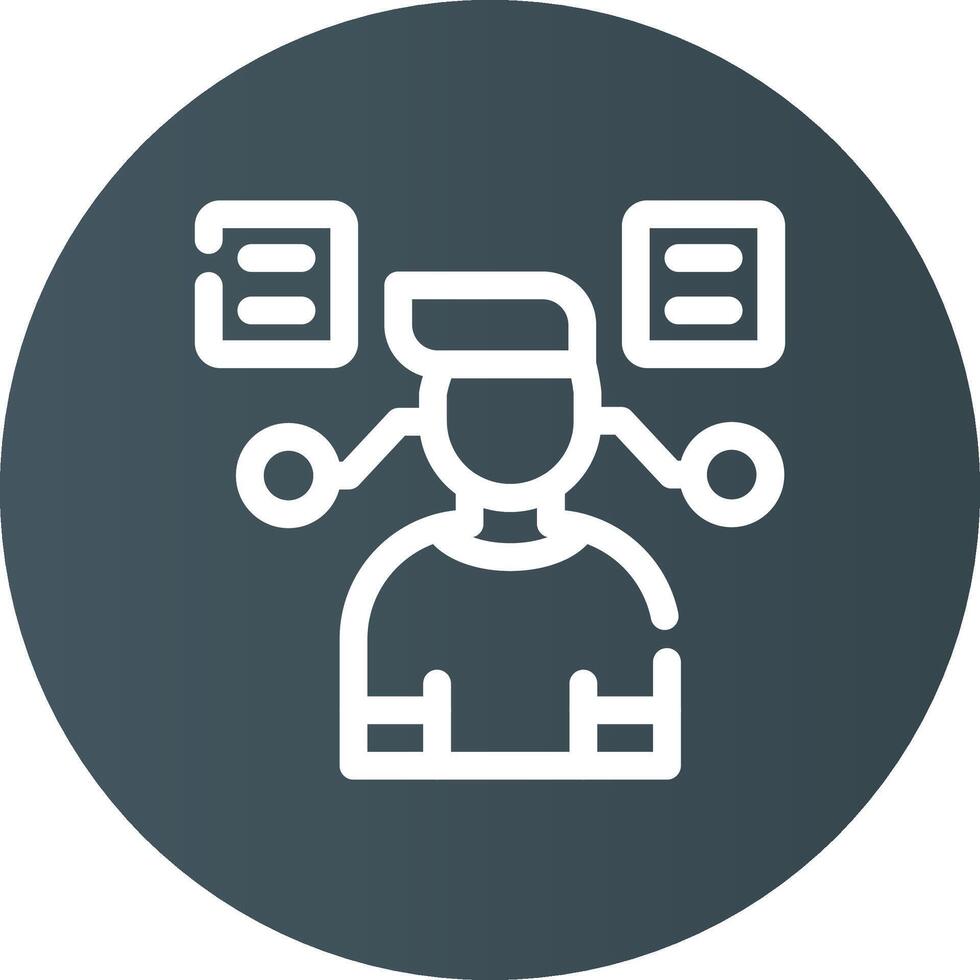 User Predictions Creative Icon Design vector