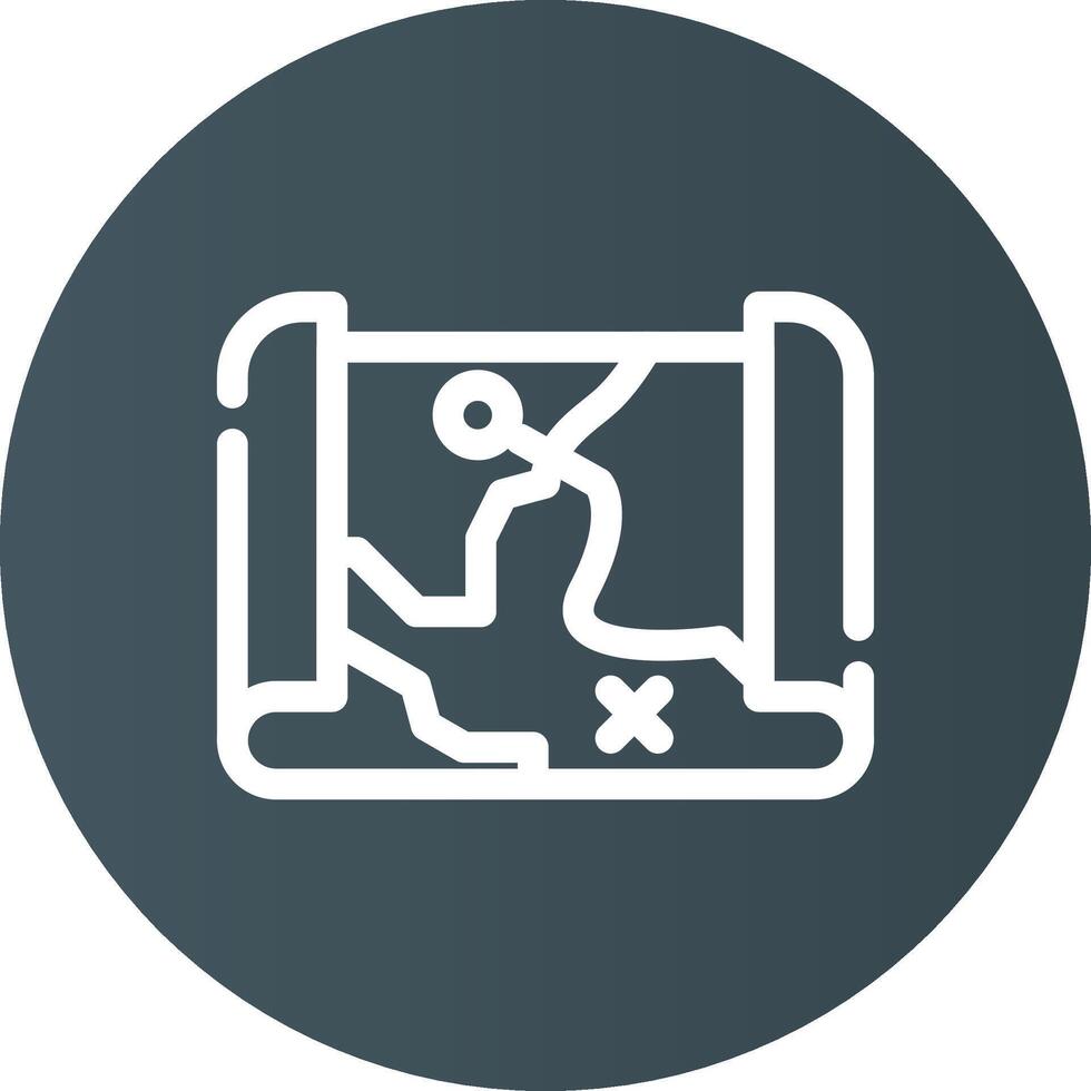 Treasure Map Creative Icon Design vector