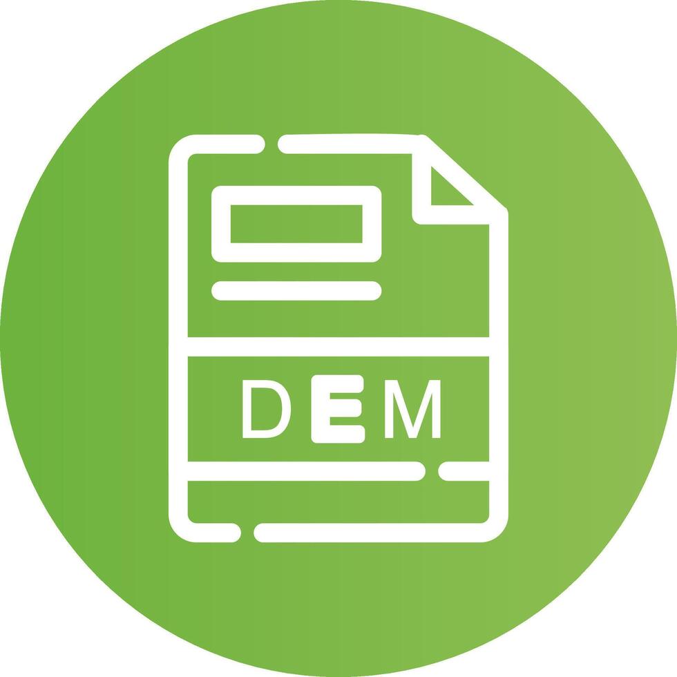 DEM Creative Icon Design vector
