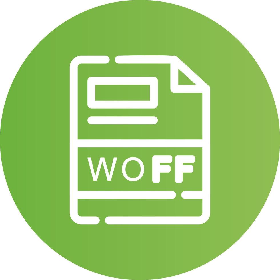 WOFF Creative Icon Design vector