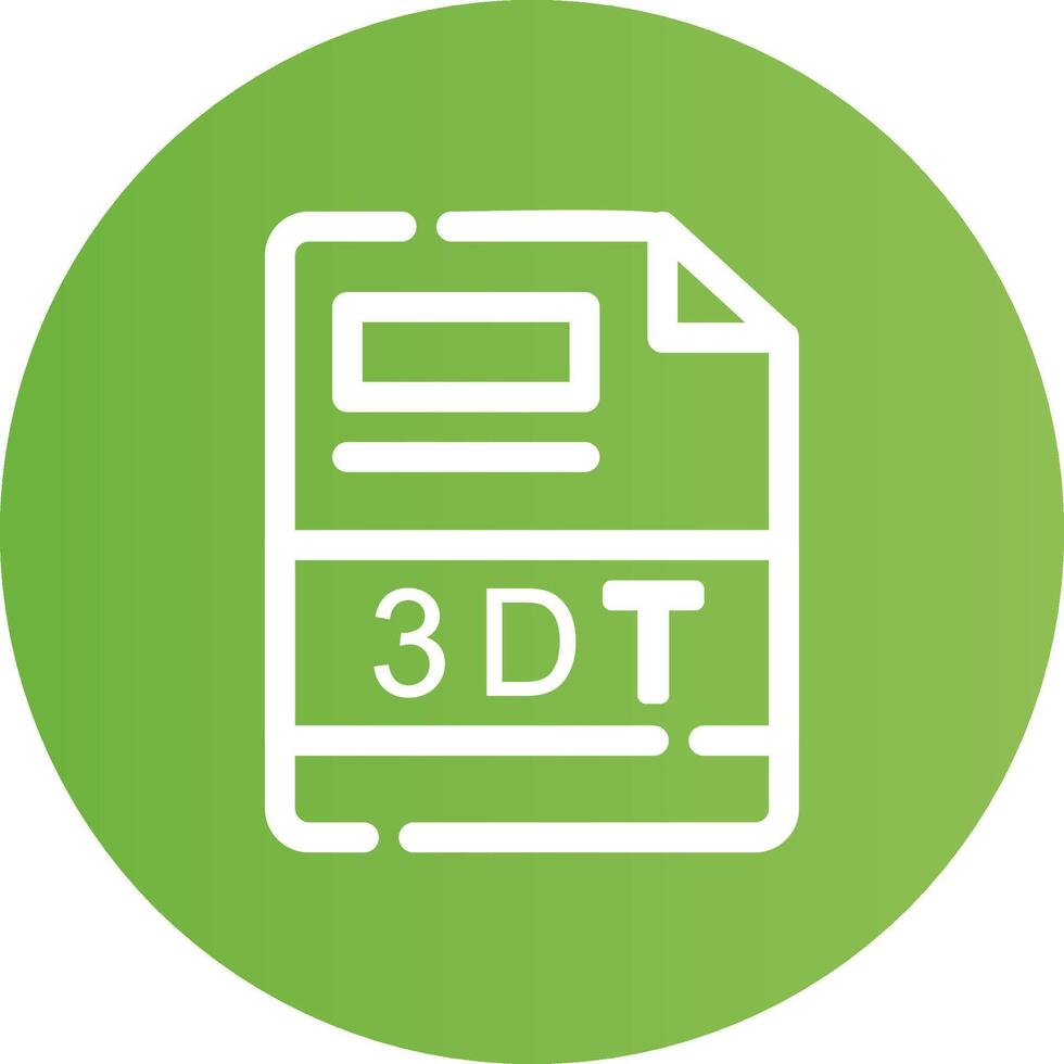 3DT Creative Icon Design vector