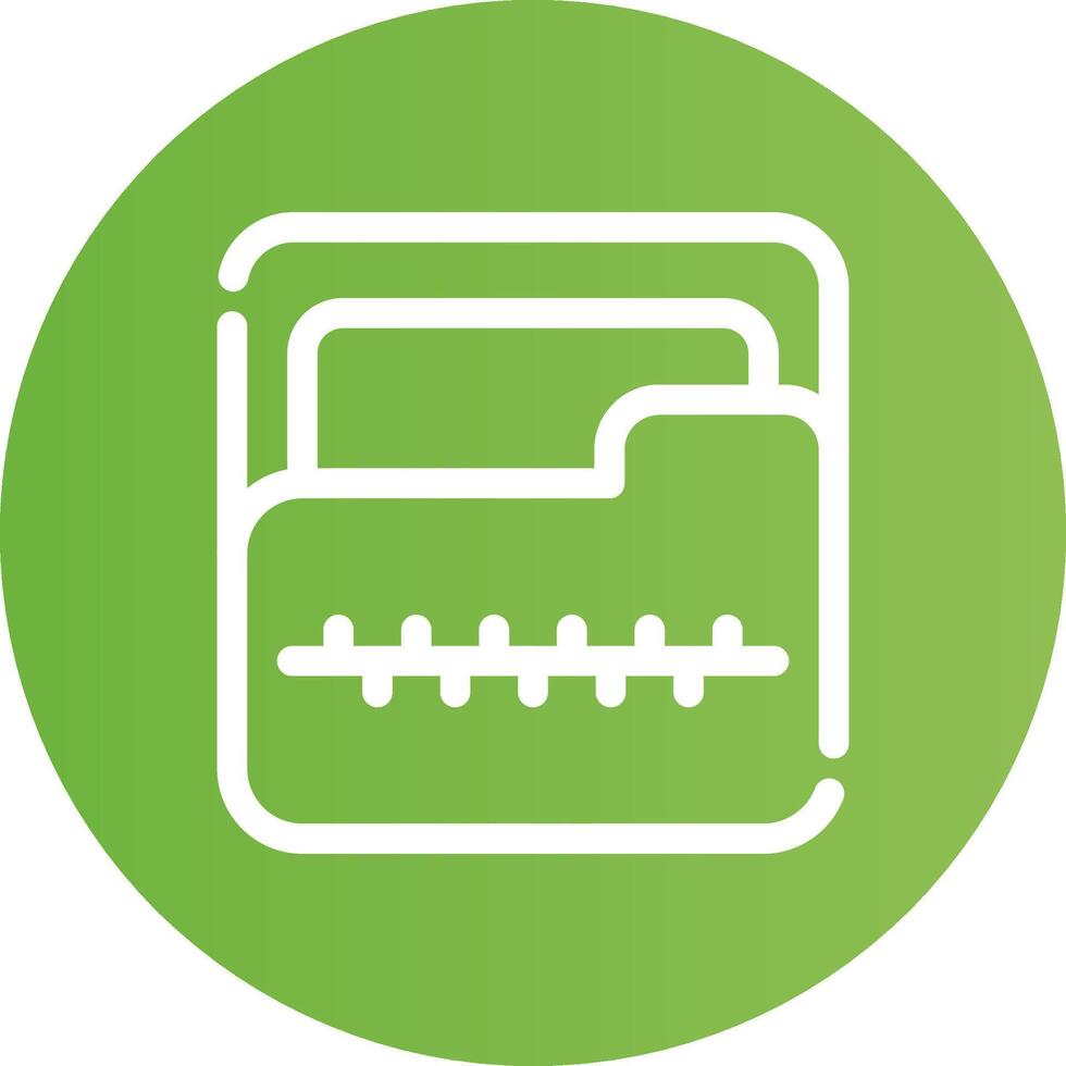 Zip Folder Creative Icon Design vector