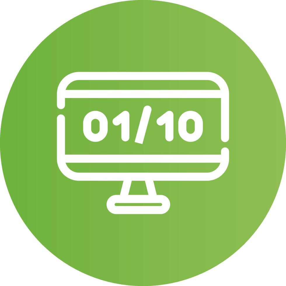 Binary Code Creative Icon Design vector