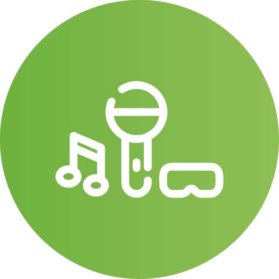 Virtual Concert Creative Icon Design vector