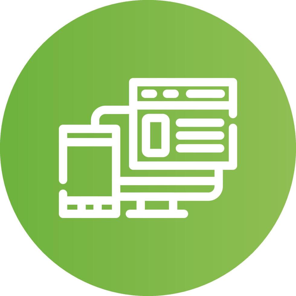 Responsive Website Creative Icon Design vector