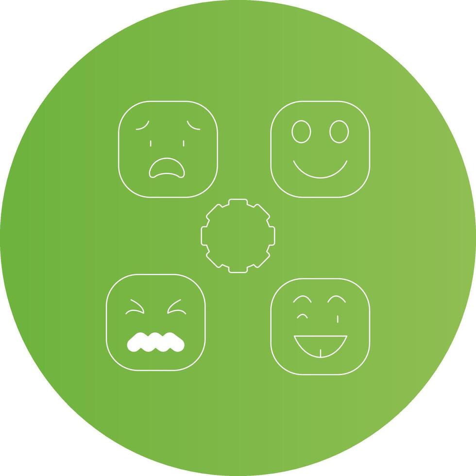 Perceiving Emotions Creative Icon Design vector