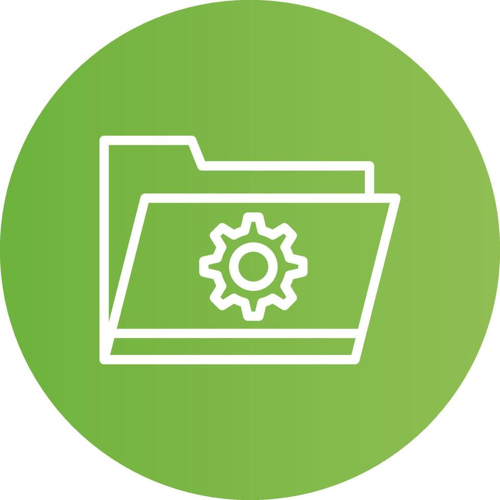 Folder Setting Creative Icon Design vector