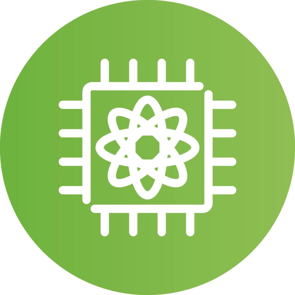 Quantum Computer Creative Icon Design vector