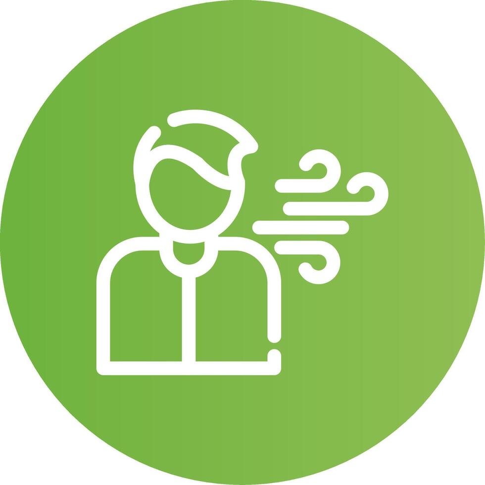 Shortness of Breath Creative Icon Design vector
