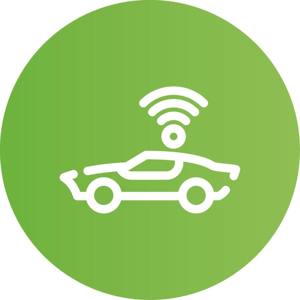 Self Driving Vehicle Creative Icon Design vector