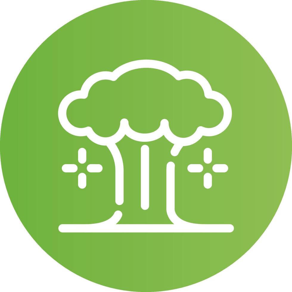 Nuclear Explosion Creative Icon Design vector