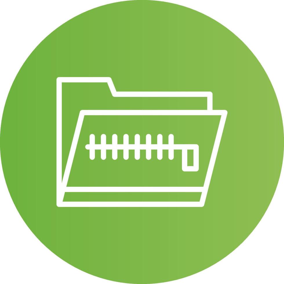 Zip Folder Creative Icon Design vector
