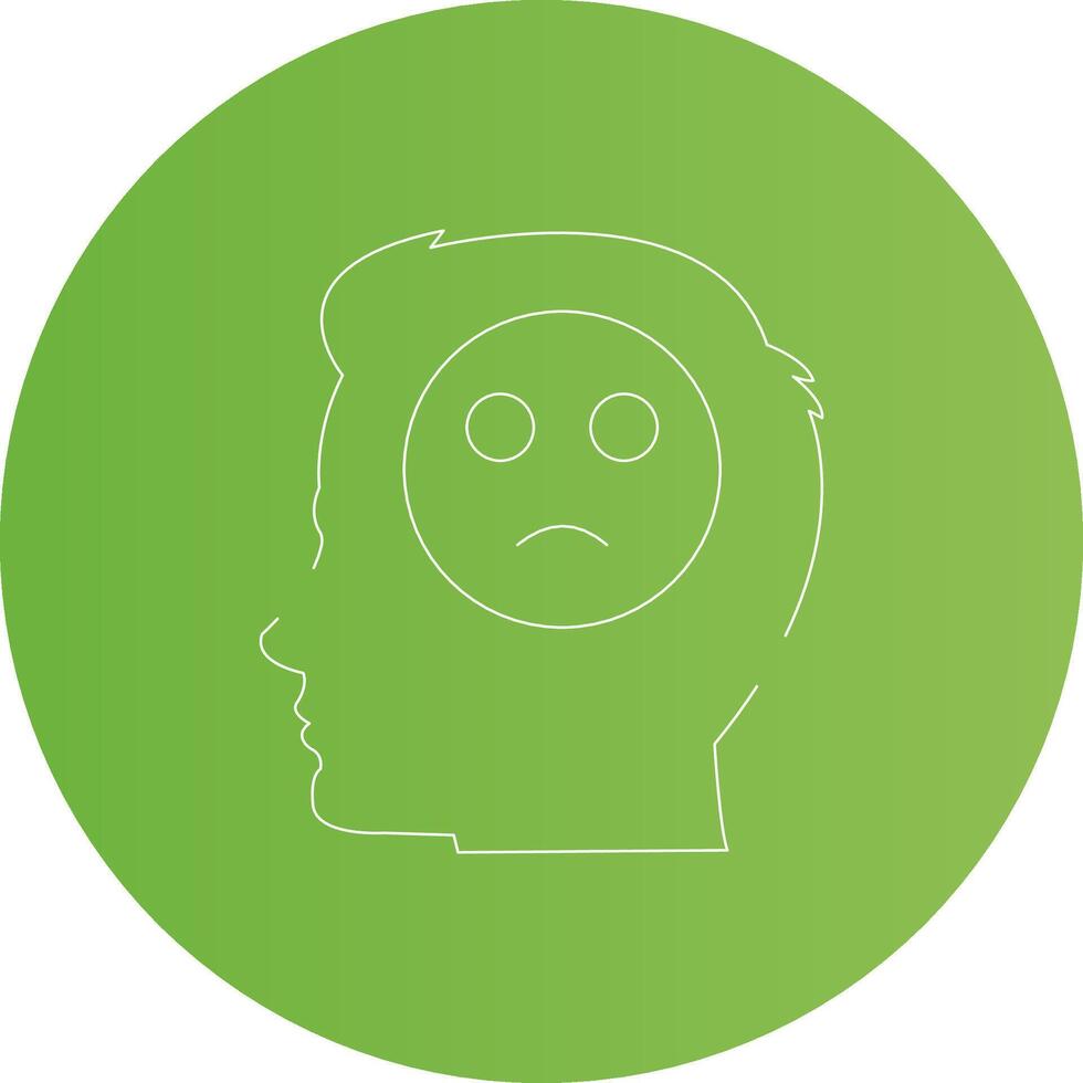 Emotions Sad Creative Icon Design vector